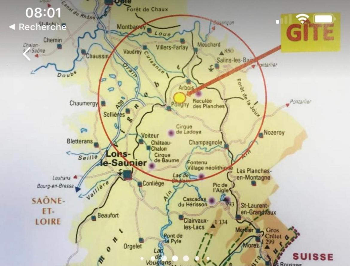 Gite Au Coeur Du Jura Entre Comte Et Vin Jaune, Gite Vin Jaune Chamole 外观 照片